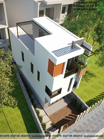 Màu sơn trắng là chủ đạo quyết định độ rộng rãi và sáng sủa của ngôi nhà