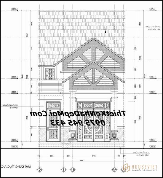 Bản vẽ miễn phí nhà cấp 4 có gác lửng