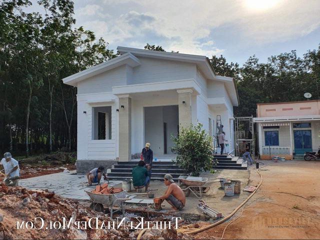Hình ảnh xây nhà mái lệch 7x18m