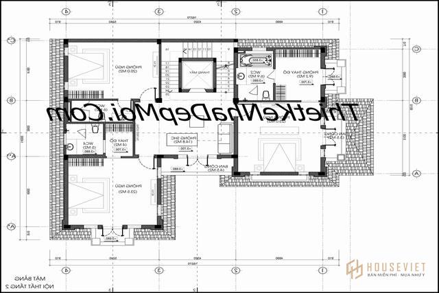 Thiết kế biệt thự 2 mặt tiền 4 tầng