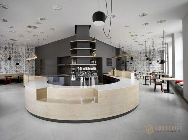 thiết kế quán cafe phong cách hiện đại