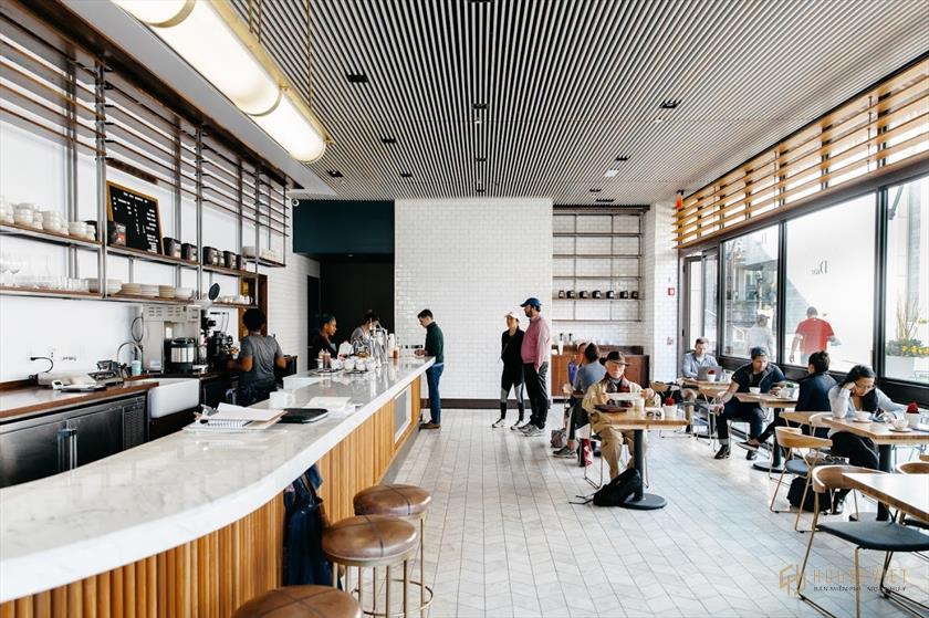 Trang trí quán cafe theo phong cách hiện đại, trẻ trung