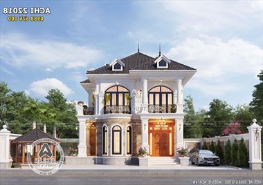 Mẫu nhà đẹp 2 tầng 100m2 3 phòng ngủ - ACHI 22018