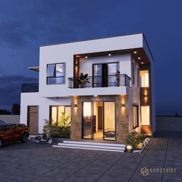 Thiết kế mở và tập trung vào mặt trước của tòa nhà.