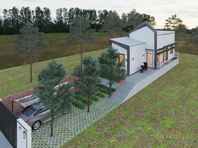 Mẫu nhà 1 tầng 5x20 có sân vườn