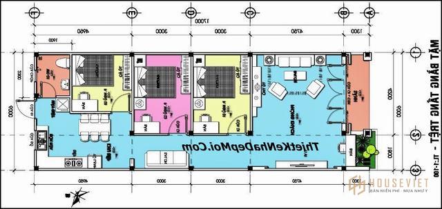 Mẫu nhà cấp 4 đơn giản 3 phòng ngủ