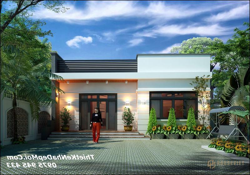 nhà cấp 4 nóc bằng 3 phòng ngủ