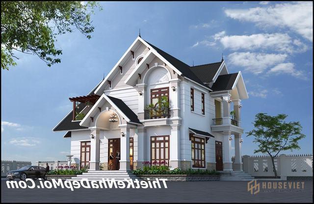 Biet thu nha vuon 2 tang dep