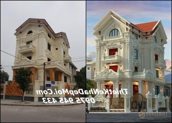 Mẫu biệt thự 4 tầng 2 mặt tiền đẹp