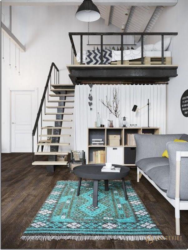 Thiết kế nhà 20m2 có gác lửng công năng