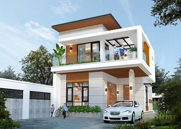 Biệt thự 2 tầng mái bằng