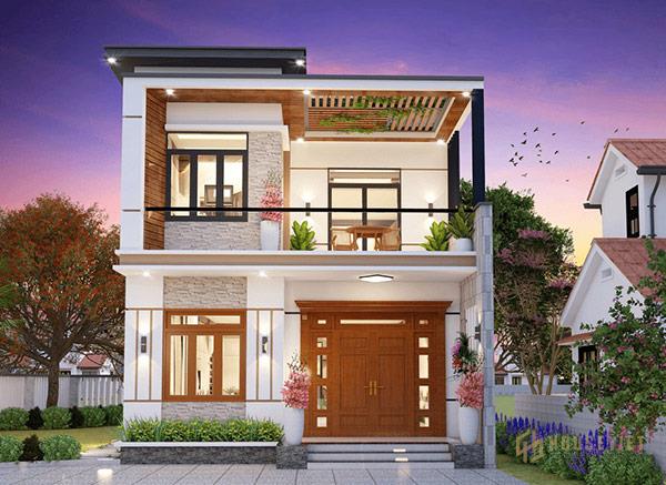 Mẫu biệt thự mini 2 tầng