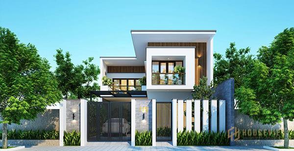 Thiết kế biệt thự mini 2 tầng