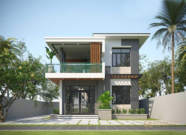 Mẫu biệt thự mini 2 tầng