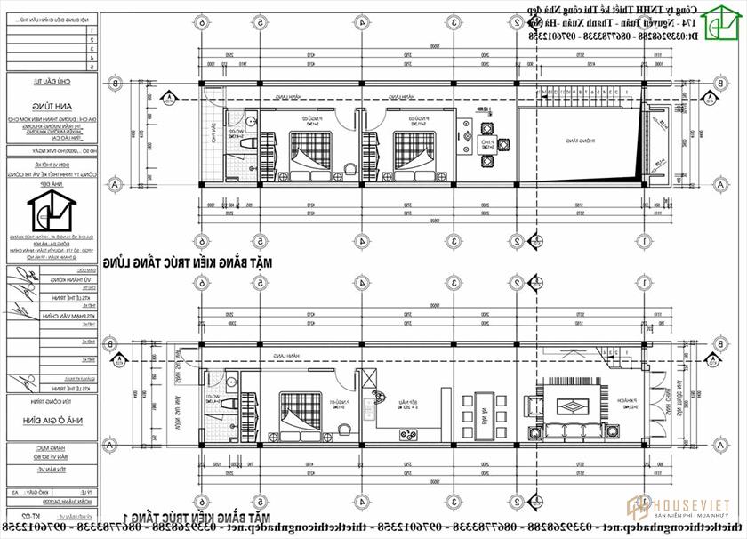 Mặt bằng công năng sử dụng nhà gác lửng đẹp