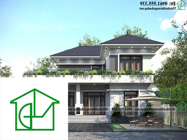 Biệt thự 2 tầng mái Nhật hiện đại 14x11m tại Thanh Hóa NDBT2T131