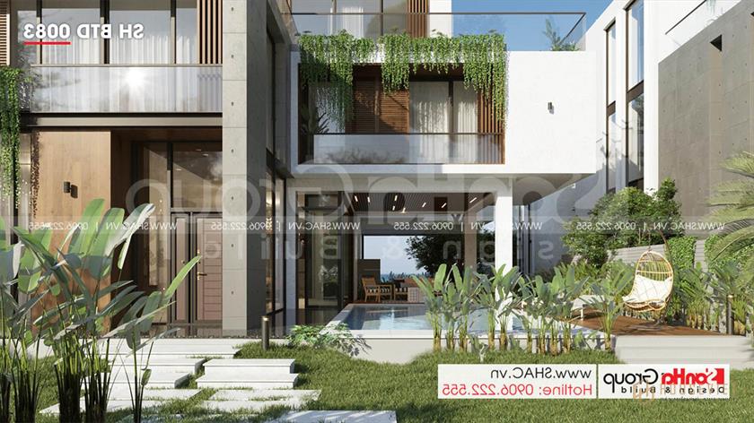 Biệt thự nghỉ dưỡng 500m2 3 tầng phong cách hiện đại - BTD 0083 7 Ngôi biệt thự hiện đại tọa lạc trong khu đô thị Phương Đông Vân Đồn Quảng Ninh