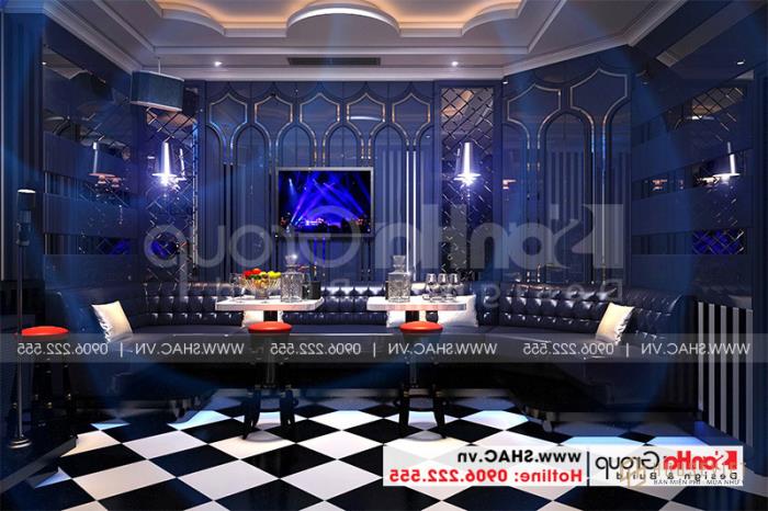 Mẫu thiết kế khách sạn tân cổ điển 5 tầng mặt tiền 10m x 22,5m tiêu chuẩn 3 sao tại Hà Nội - SH KS 0070 57 Thiết kế nội thất phòng karaoke hiện đại mang đến cho du khách những giây phút thư giãn thoải mái nhất
