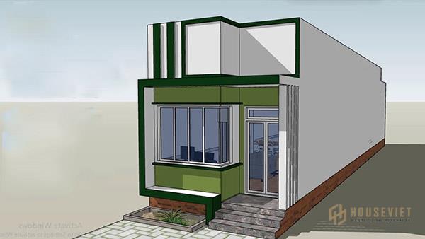 Mẫu nhà cấp 4 đẹp 4x20 kiến ​​trúc đơn giản, công năng tích hợp