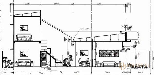 Bản vẽ thiết kế nhà cấp 4 có gác lửng 4x20 đẹp và hiện đại