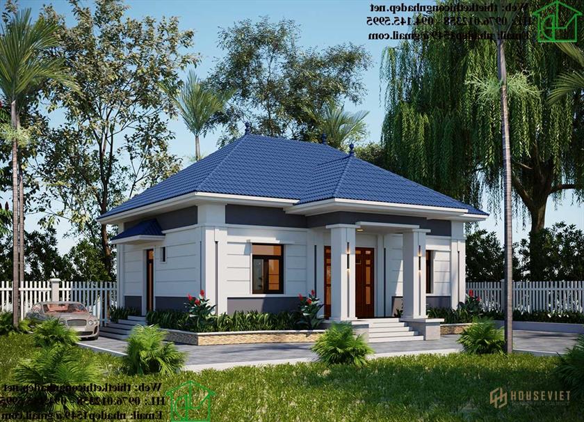 phối cảnh nhà cấp 4 9x12m NDNC4108