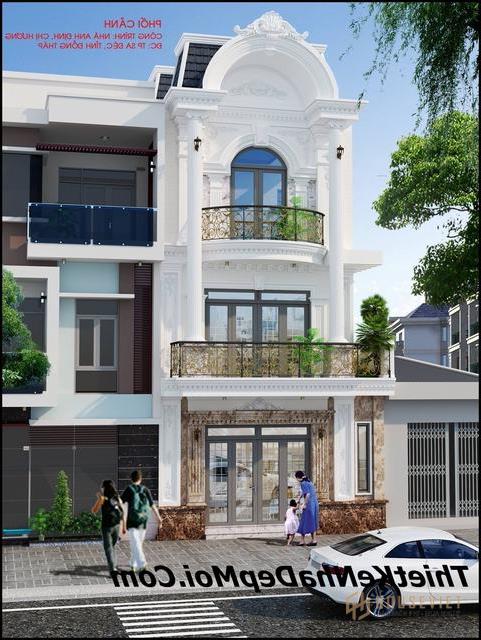 Mẫu thiết kế nhà phố mặt tiền 6,5m đẹp