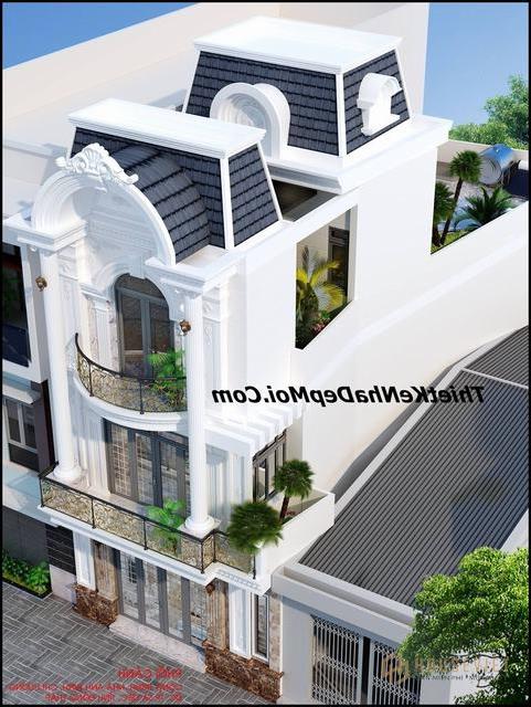 Nhà đẹp 1 trệt 2 lầu mặt tiền 6,5m ở Đồng Tháp