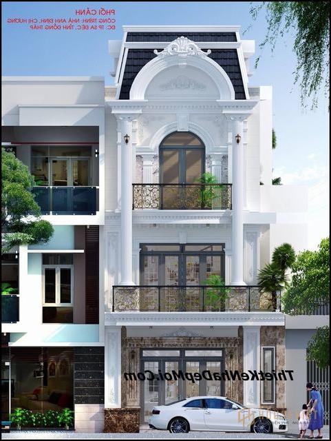 Nhà đẹp mặt tiền 6,5m 3 tầng 1 tum