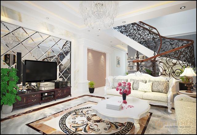 Thiết kế phòng khách chung cư 100m2