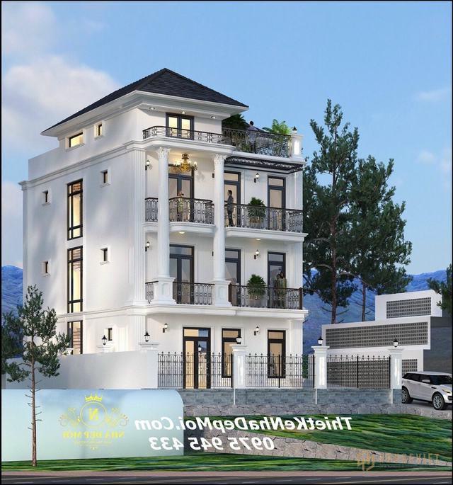 Mẫu nhà phố thương mại 3 tầng rưỡi