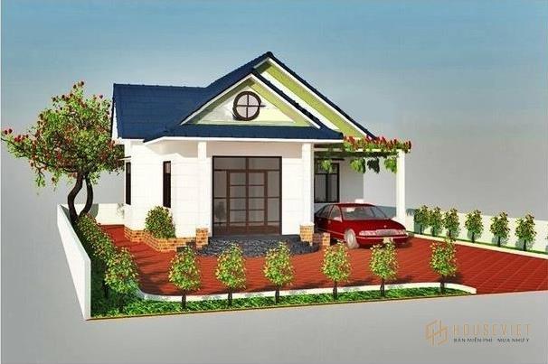 mẫu nhà cấp 4 8x12 2-3 phòng ngủ