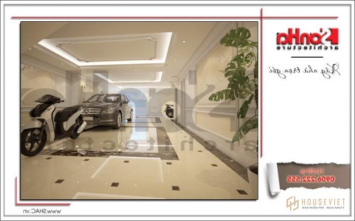 Mẫu thiết kế khách sạn mini kiến trúc Pháp đẹp tại Hải Phòng - SH KS 0039 28 Thiết kế nhà để xe khách sạn mini kiến trúc pháp tại Hải Phòng sh ks 0039