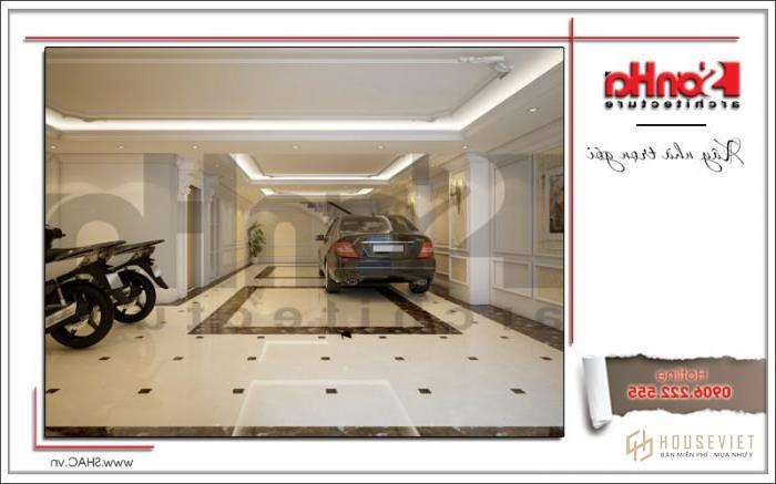 Mẫu thiết kế khách sạn mini kiến trúc Pháp đẹp tại Hải Phòng - SH KS 0039 29 Mẫu thiết kế nhà để xe khách sạn mini kiến trúc pháp tại Hải Phòng sh ks 0039