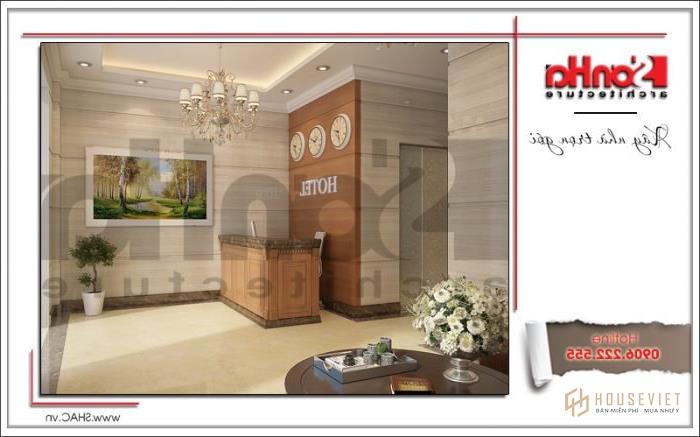 Mẫu thiết kế khách sạn mini kiến trúc Pháp đẹp tại Hải Phòng - SH KS 0039 30 Thiết kế sảnh chính khách sạn mini kiến trúc Pháp tại Hải Phòng sh ks 0039