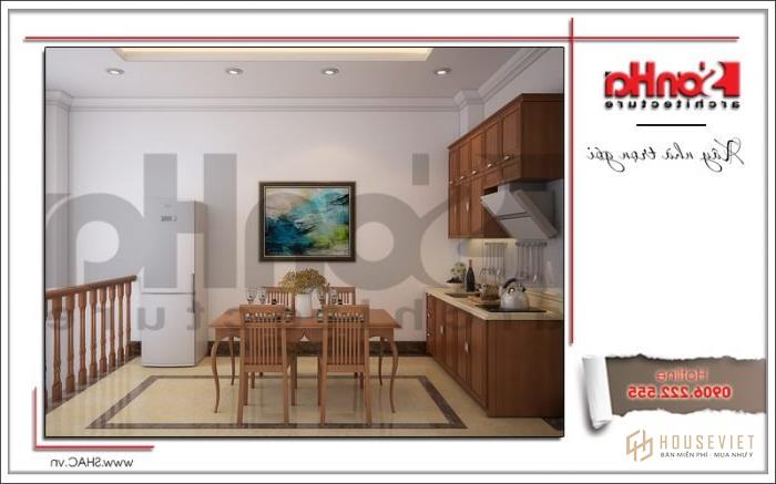 Mẫu thiết kế khách sạn mini kiến trúc Pháp đẹp tại Hải Phòng - SH KS 0039 32 Thiết kế phòng bếp khách sạn mini kiến trúc Pháp tại Hải Phòng sh ks 0039