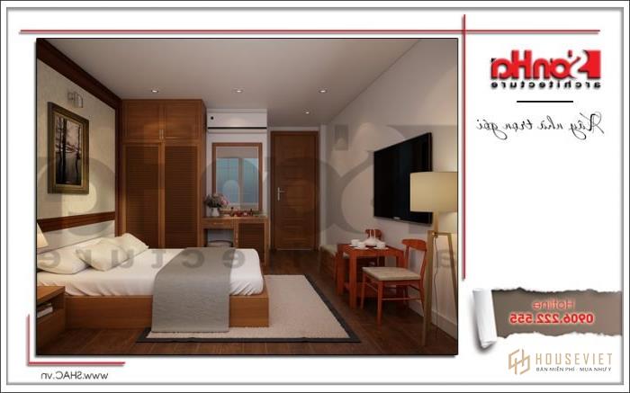Mẫu thiết kế khách sạn mini kiến trúc Pháp đẹp tại Hải Phòng - SH KS 0039 34 Mẫu thiết kế phòng ngủ đẹp của khách sạn mini kiến trúc Pháp tại Hải Phòng sh ks 0039