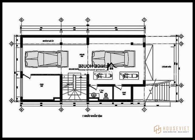 ban ve thiet ke nha dep 3 tang 110m2