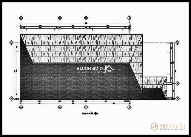 Bản vẽ mặt bằng các tầng mẫu nhà phố đẹp 3 tầng 7x17 mặt tiền hiện đại