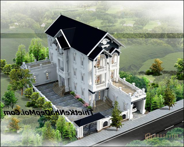 Mẫu biệt thự 3 tầng mặt tiền 7m 2019