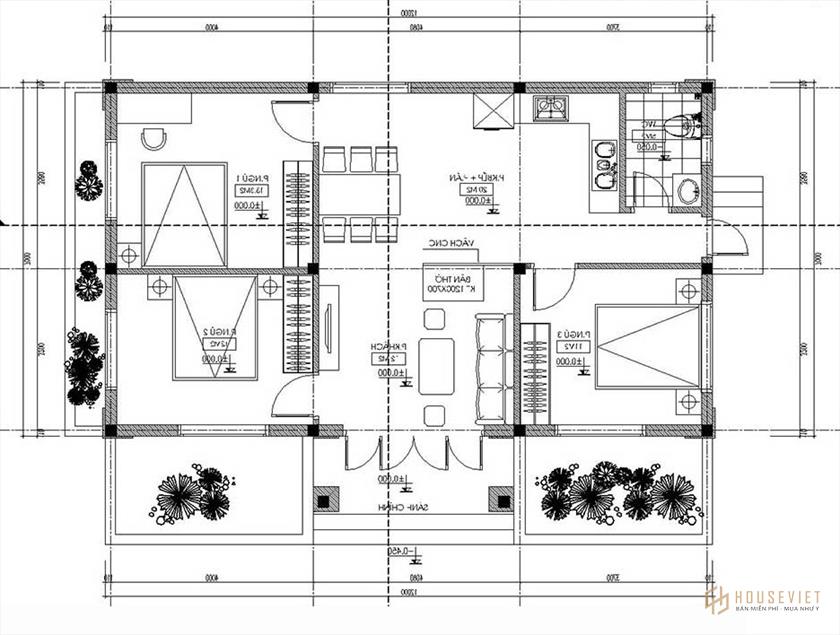 mẫu nhà cấp 4 7x12m