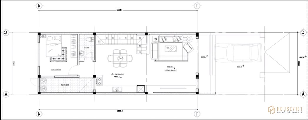 Mẫu nhà cấp 4 gác lửng có sân thượng