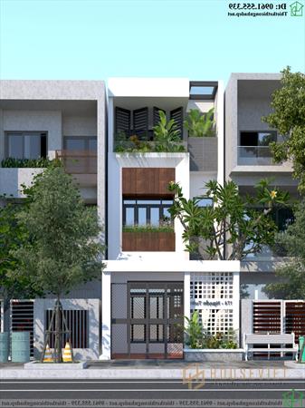 Mẫu thiết kế nhà ống 3 tầng NDNP3T68