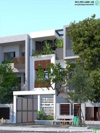 Mẫu nhà ống 3 tầng hiện đại NDNP3T68