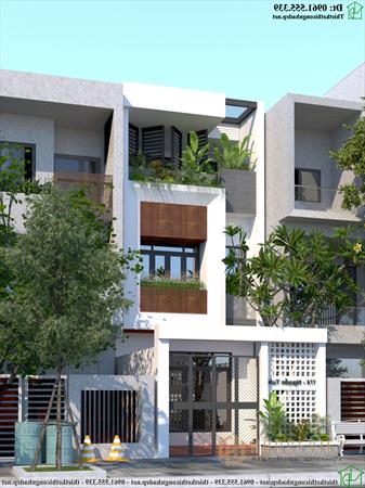 Mẫu nhà phố 3 tầng mái bằng NDNP3T68