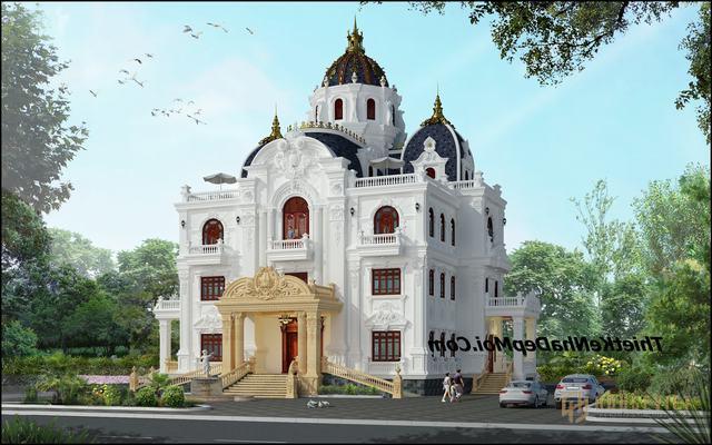 Thiết kế lâu đài 4 tầng đẹp 2019