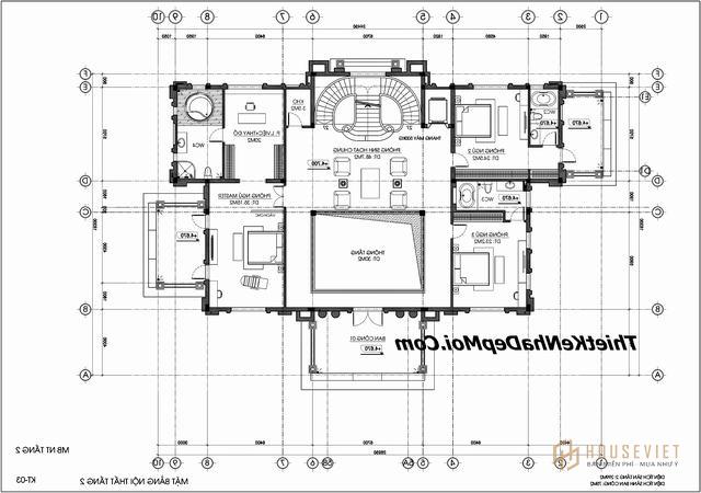 Bản vẽ biệt thự lâu đài cổ điển 4 tầng tại Thanh Hóa