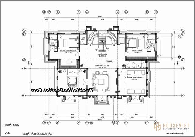 Bản vẽ thiết kế lâu đài 300m2