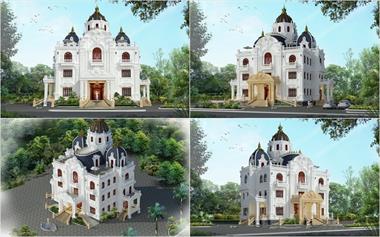 Mẫu thiết kế thi công lâu đài dinh thự anh Tuấn Linh Thanh Hóa
