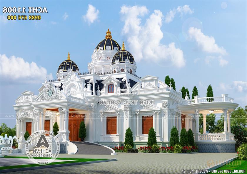 Một góc mẫu thiết kế biệt thự lâu đài đẹp 1 trệt 1 tum 300m2