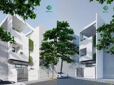 Thiết kế nhà phố 3 tầng theo kiến ​​trúc hình khối hiện đại - NP18